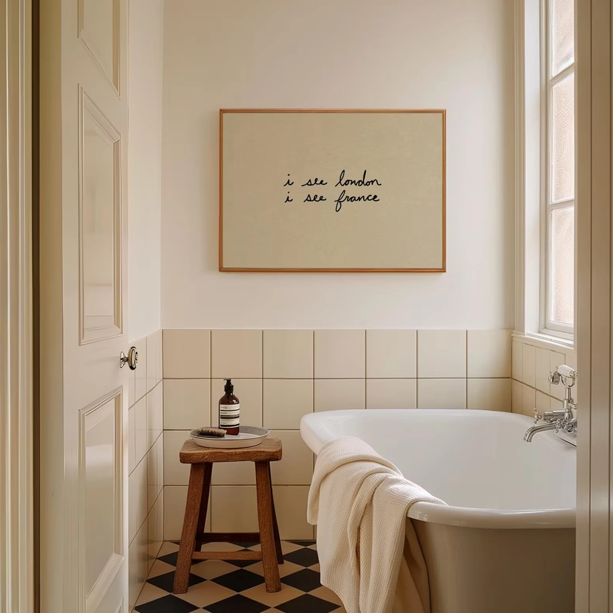심플하고 트렌디한 욕실 장식, 런던과 프랑스를 보여주는 - Home Bathroom Decor 리뷰 및 가격
