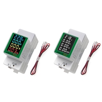 PZEM-008 Din Rail Electricity Digital Power Energy Meter Watt Kwh Wattmeter Monitor Ammeter Voltmeter AC 50-300V 100A