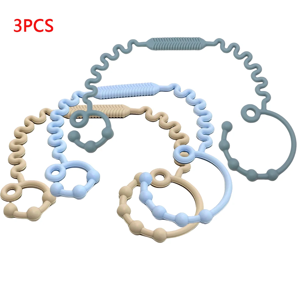 1/3/6PCS Silikon Schnuller Anti Drop Kette Baby Spielzeug Beißring Anti Drop Schnur Baby Schnuller anti Drop Kette – Detail 8