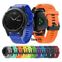Silicone Band For Garmin Fenix 6 6X Pro 5 5X Plus Watchband Quick Release 22 26mm For Forerunner 945 wrist straps Correa