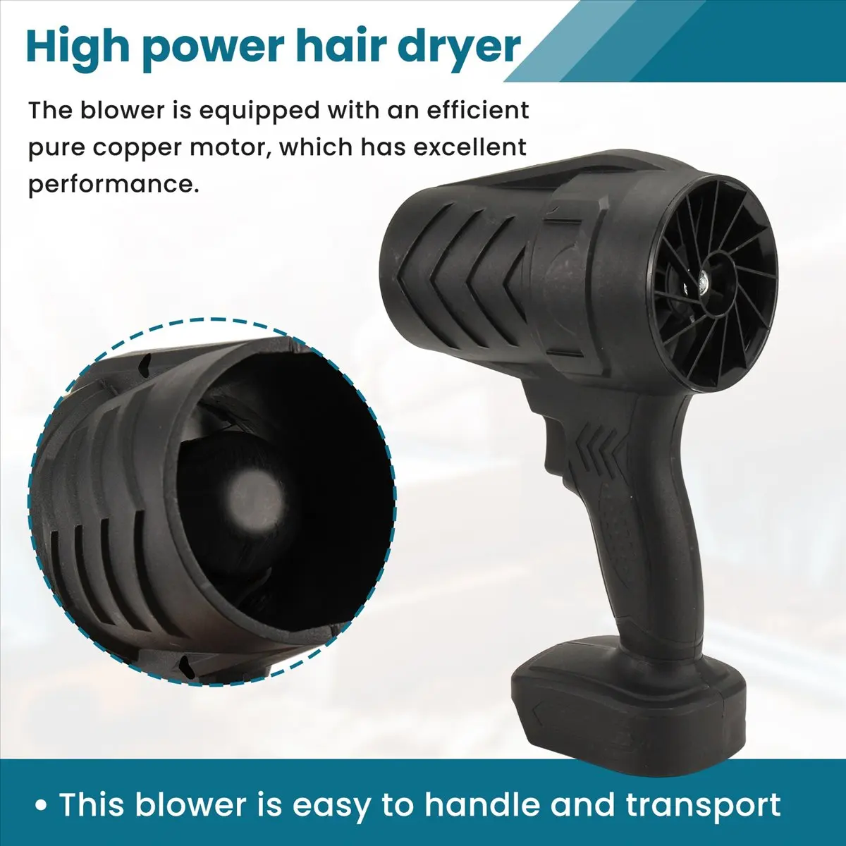Brushless Electric Turbo Blowers Jet Fan for Battery High-Power Cooling Tool, Car Washing, Dust Removal