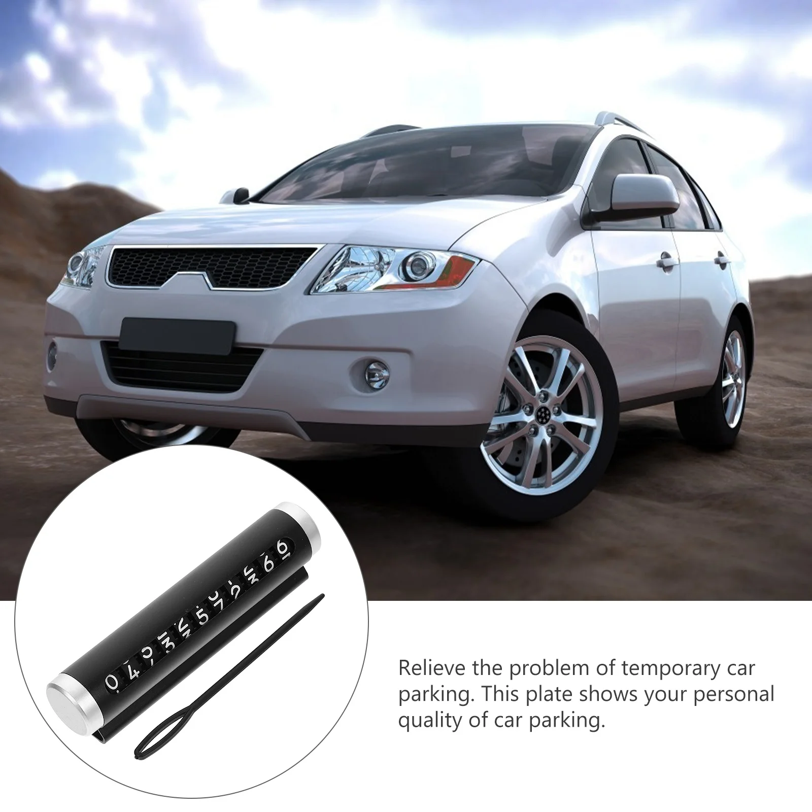 Temporary Card Phone Number Dashboard Parking Plate Flip Emergency Contact Sign Vehicle Accessories Interior Accessories - Image 3