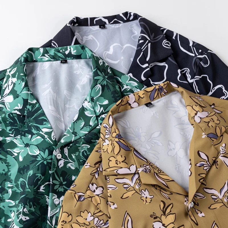 

Pop New Camisa Hombre Manga Corta Streetwear Mens Shirts Beach Shirt Formen Hawaiian Casual Hombre Clothes Camisas Masculino Sum