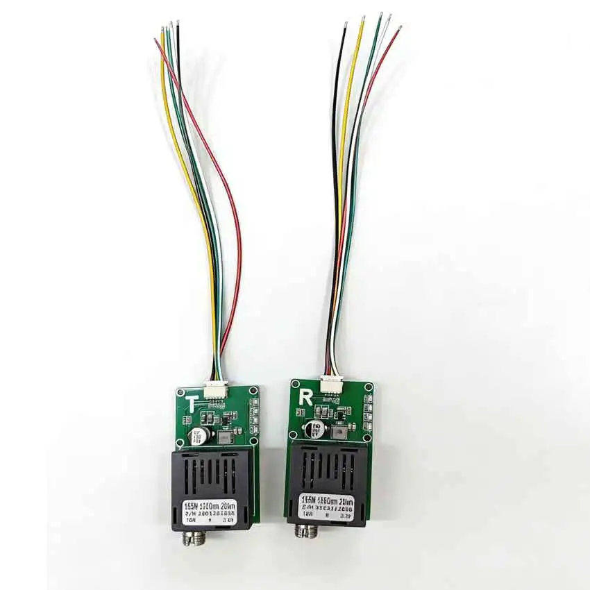 UAV Optical Transceiver TTL Data Network HD Video Optical Converter UART TTL SBUS to Fiber with Capacitor
