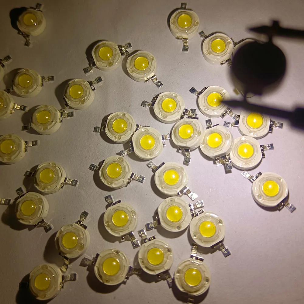 3 Colors x 30 pcs 1W 3W LED Chip Epistar High Power Lamp Beads 3V 3.2V-3.6V 4000K  6000K 595-600NM