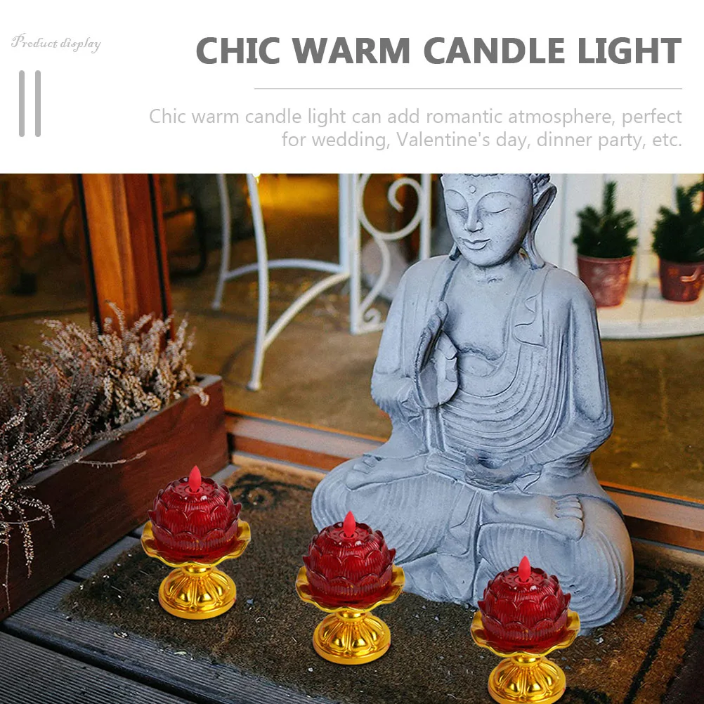 

2 Pcs LED Electronic Candles Warm White Flickering Flameless Operated Plastic Decorative Wedding Party Lights