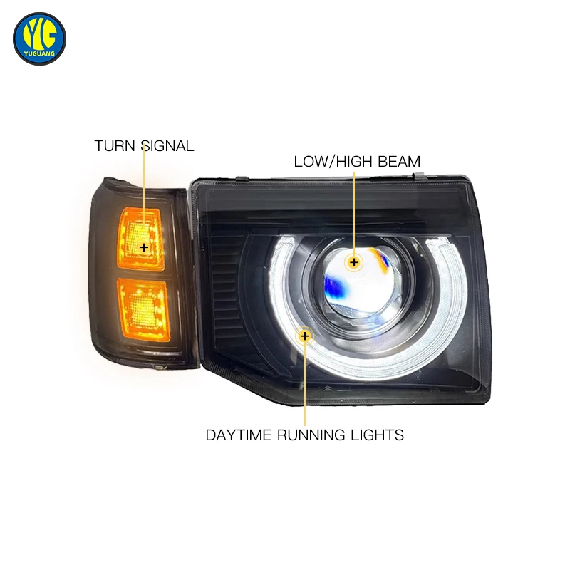 For Mitsubishi Pajero V31 V32 V33 1992 2000 Headlight Upgrade LED Pajero Head Lights Spare Part Head Lamp Assembly view 5