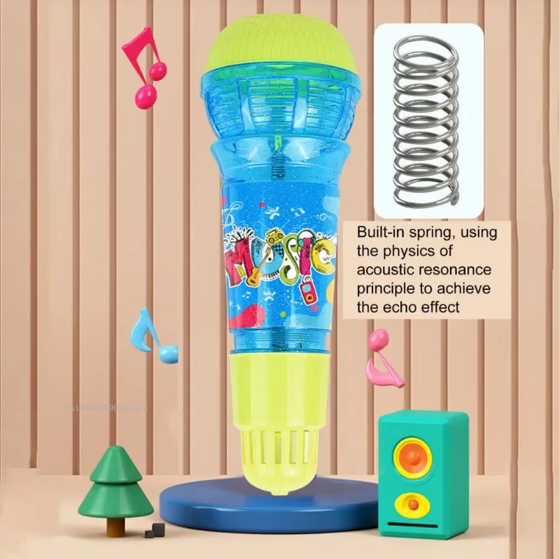24cm grande eco crianças instrumento musical brinquedo eco microfone trocador de voz brinquedo presente aniversário crianças festa música aprendizagem brinquedo