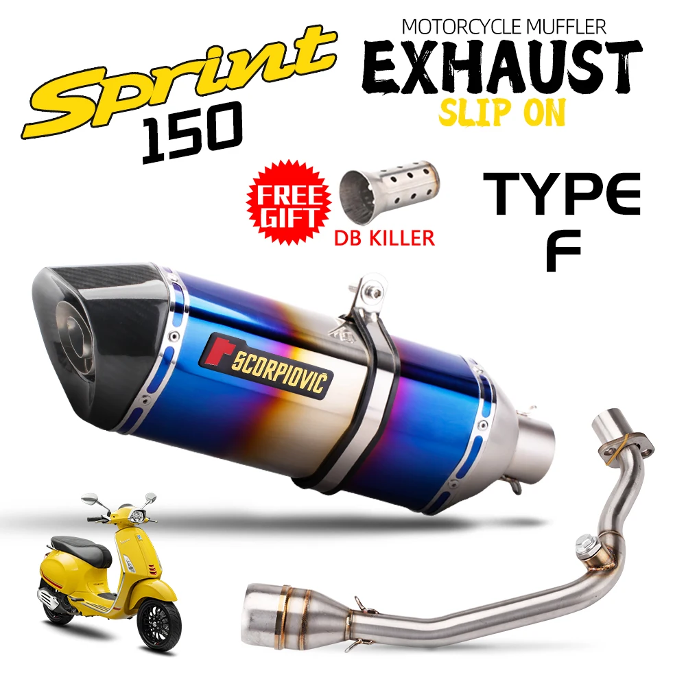 

Выхлопная труба мотоцикла для Piaggio vespa Sprint 125, спринт 150 штук, они 125 различные 150 2017-2022 с глушителем