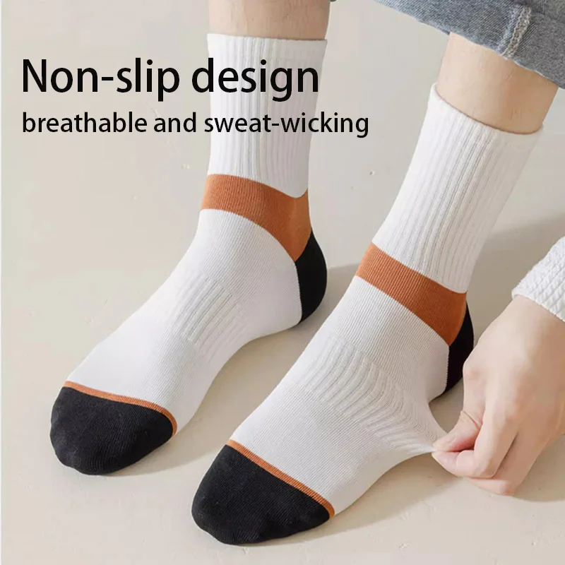 6 Paar atmungsaktive Baumwollsocken für Herren, Sportsocken, Herbst-Winter-Socken, schweißabsorbierend, geruchshemmend, Business-Socken, hohe Qualität – Detail 5