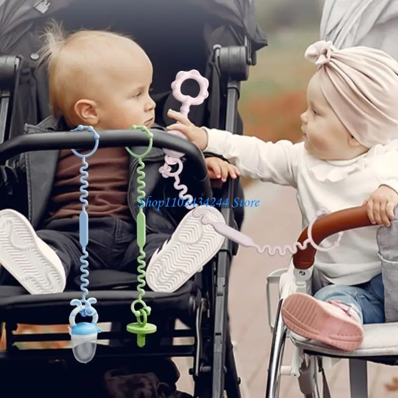 

G2TC Multifunctional Infant Teether Pacifier Holder not Loss Strap Colorful Leash