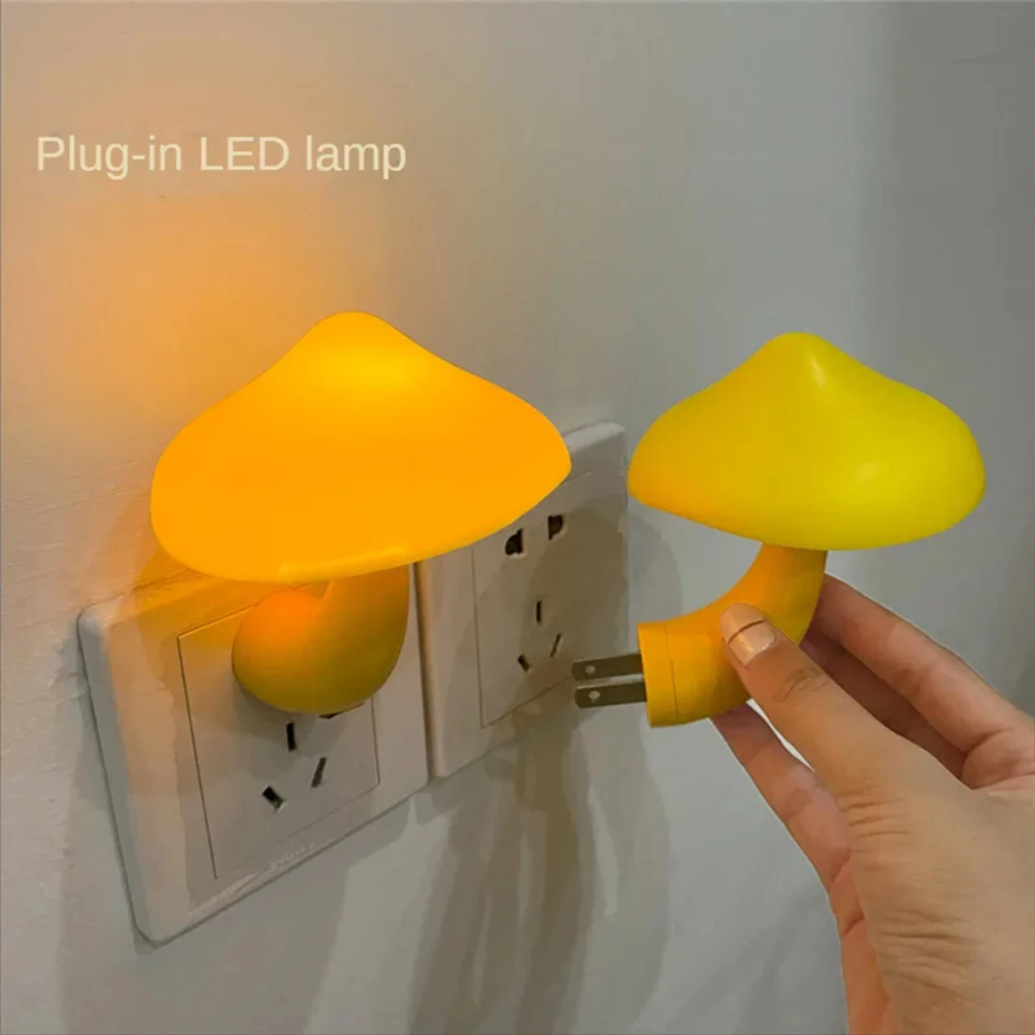 Warm Mushroom LED Night Light with Automatic Sensor for Bedroom Decor. Add Elegance to Your Space.