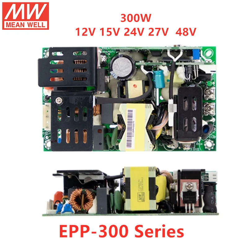 MEAN WELL PCB Style EPP-300 EPP-400 EPP-500 Series AC-DC Module Type Power Supply with PFC Function 12V 15V 24V 27V 36V 48V