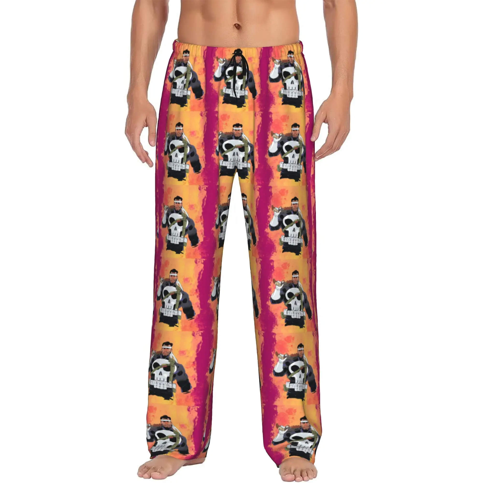 

Custom P-Punisheres Pajama Pants Men's Sleepwear Lounge Sleep Bottoms Stretch with Pockets
