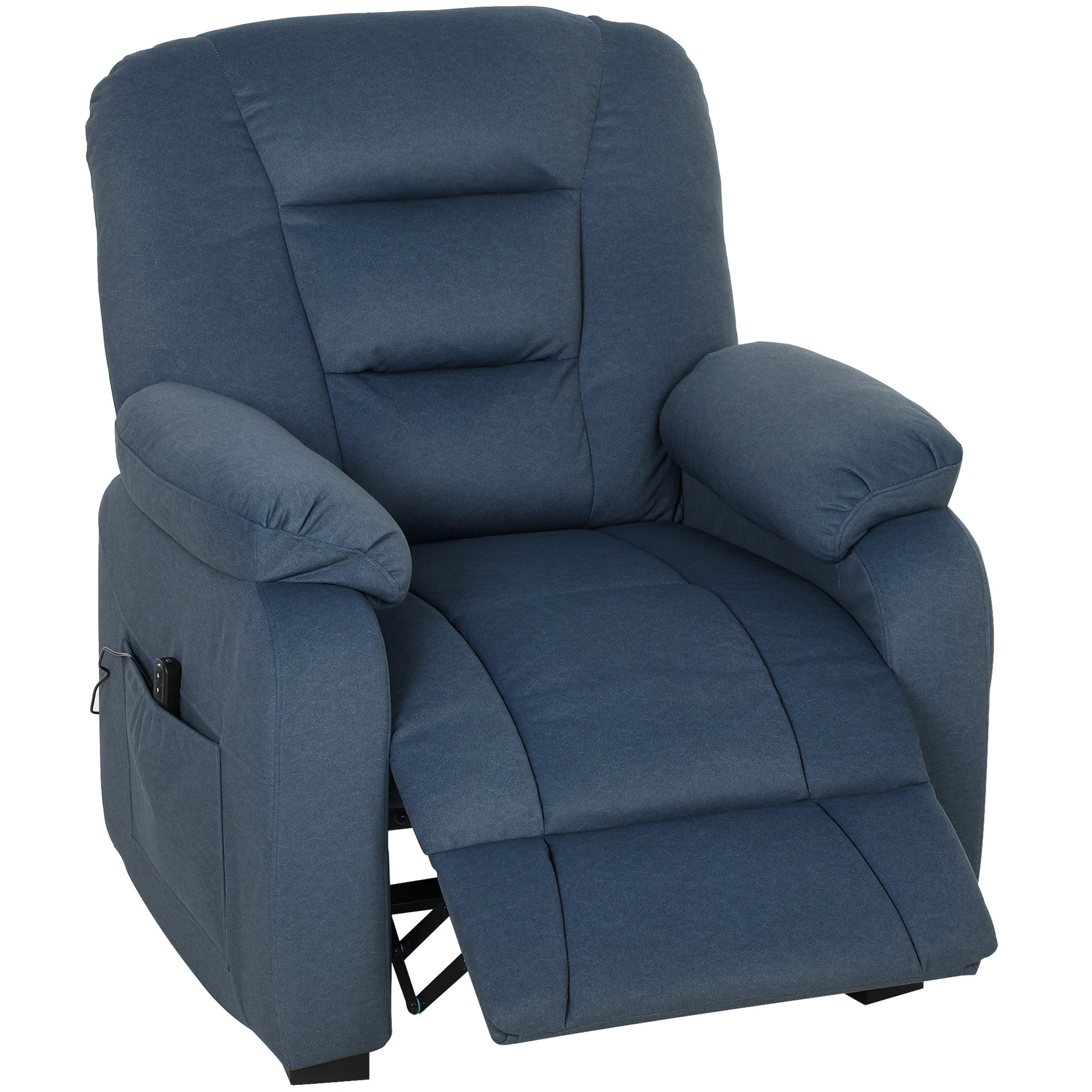 HOMCOM Sillón Relax Reclinable Eléctrico, Sillón Reclinable Silencioso con Función Memoria, Reposapiés, Mando a Distancia