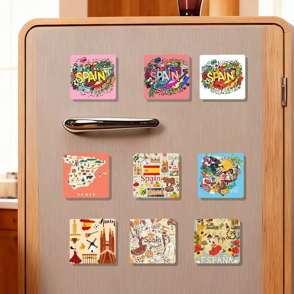 Spain Aesthetic Art Refrigerator Magnets For Dishwasher/ Refrigerator/ Freezer, Whimsical Kitchen Decor
