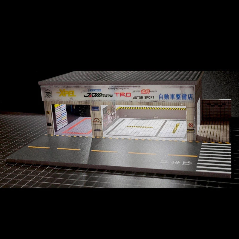 1/64 Parking Scene Model Modification Suitable for Small Scale Alloy Car Models To Take Photos and Collect