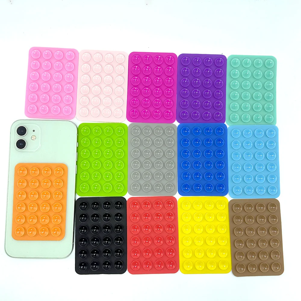 Silicone World Square Silicone Mobile Phone Fixing Suction Cup Car Mounted Bracket Phone Case Universal Anti Slip Suction Cup