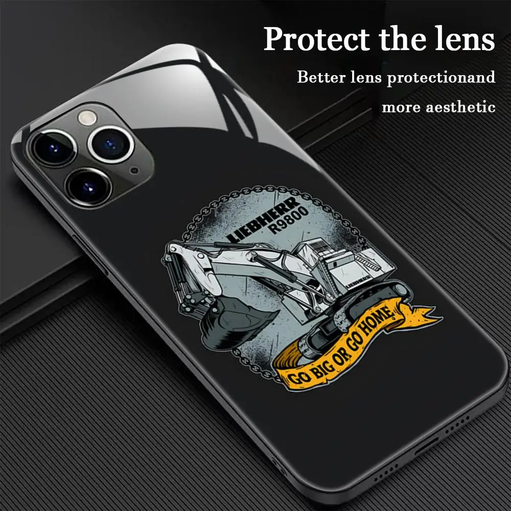 حافظة لهاتف آيفون 16 15 14 13 12 11 X XR XS 8 Plus Mini Pro Max حافظة هاتف مغناطيسية زجاجية رائعة ماركة L-Liebherr #4