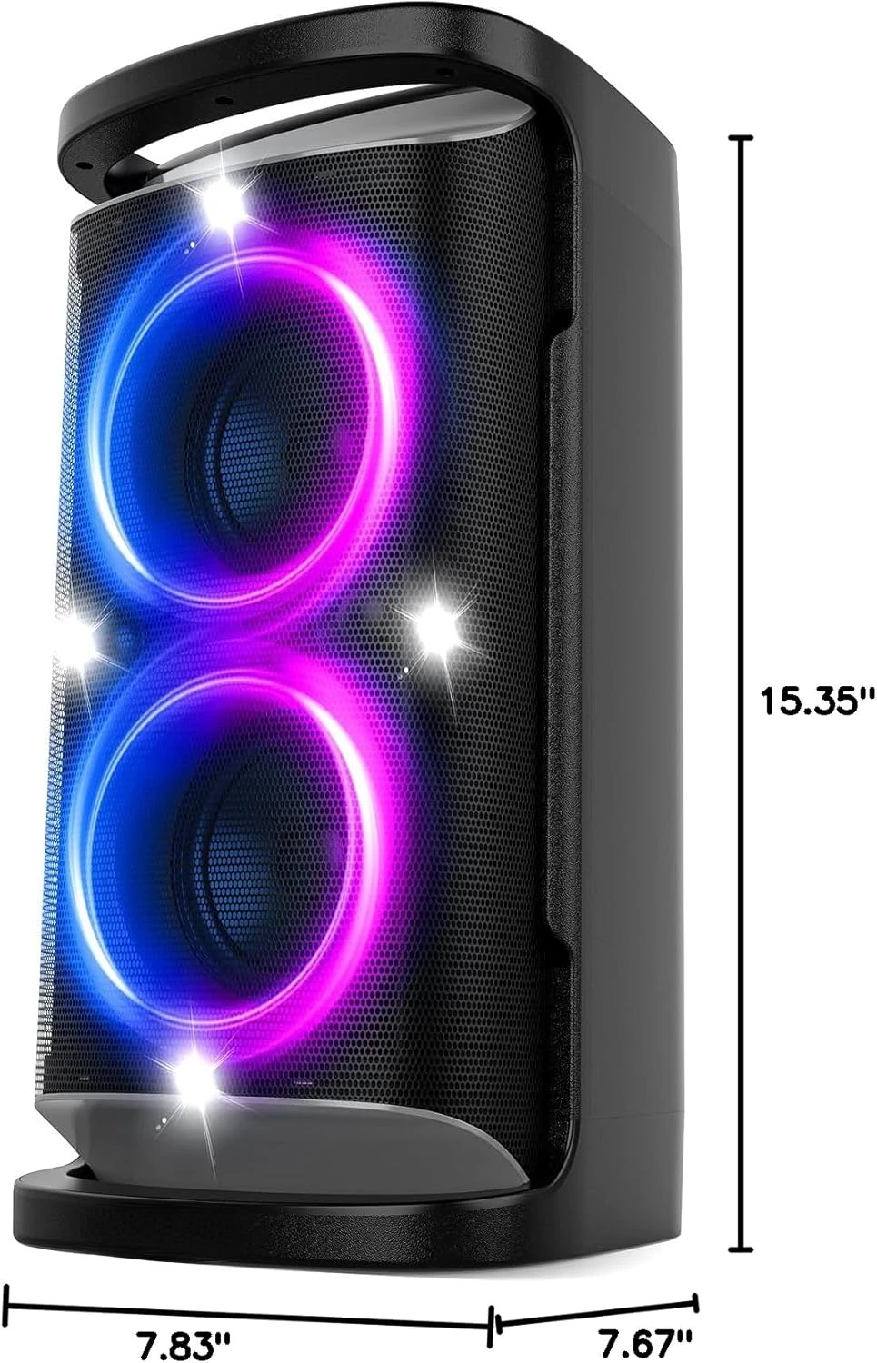 Party Speaker: 160W Peak Powerful Loud Sound Deep Bass Wireless Boombox Large Subwoofer 15 Hours Battery Life Fast