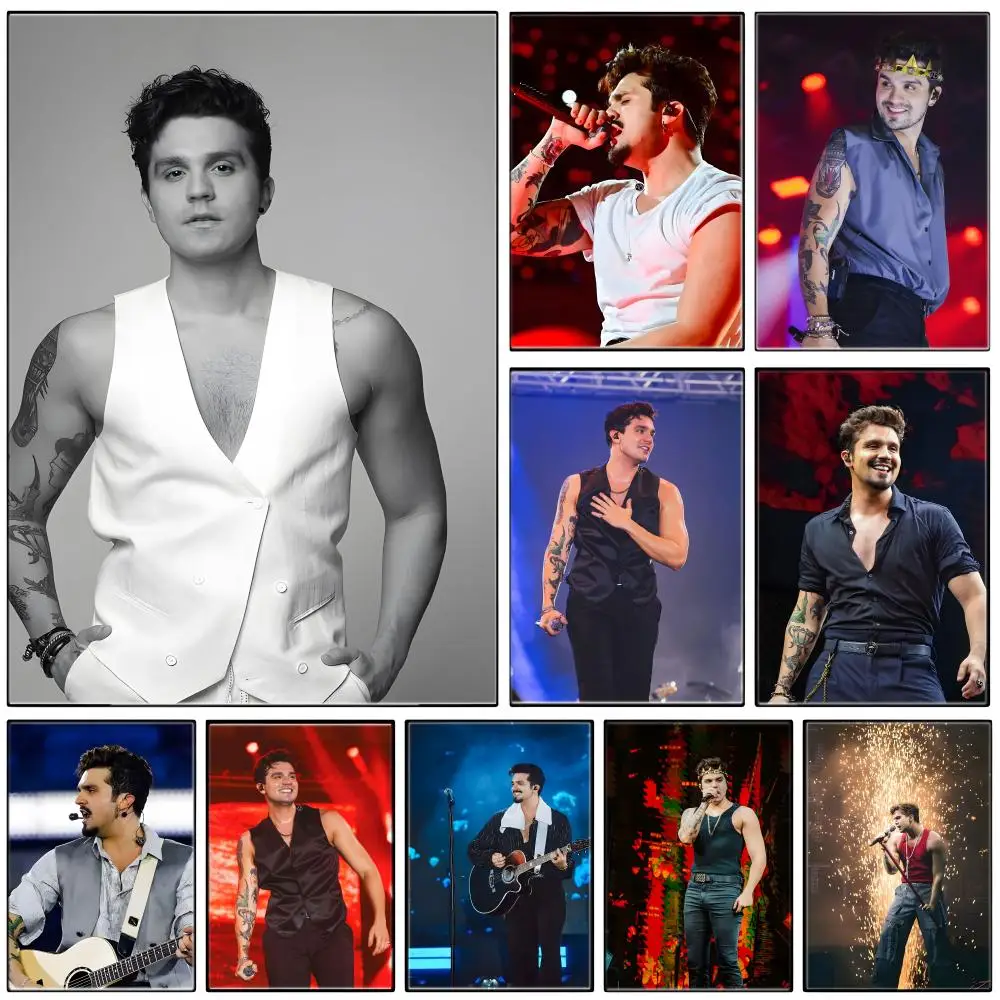 Celebrity Figure L-LuanS SantanaS Poster  Self-adhesive Art Waterproof Paper Sticker Coffee House Bar Room Wall Decor