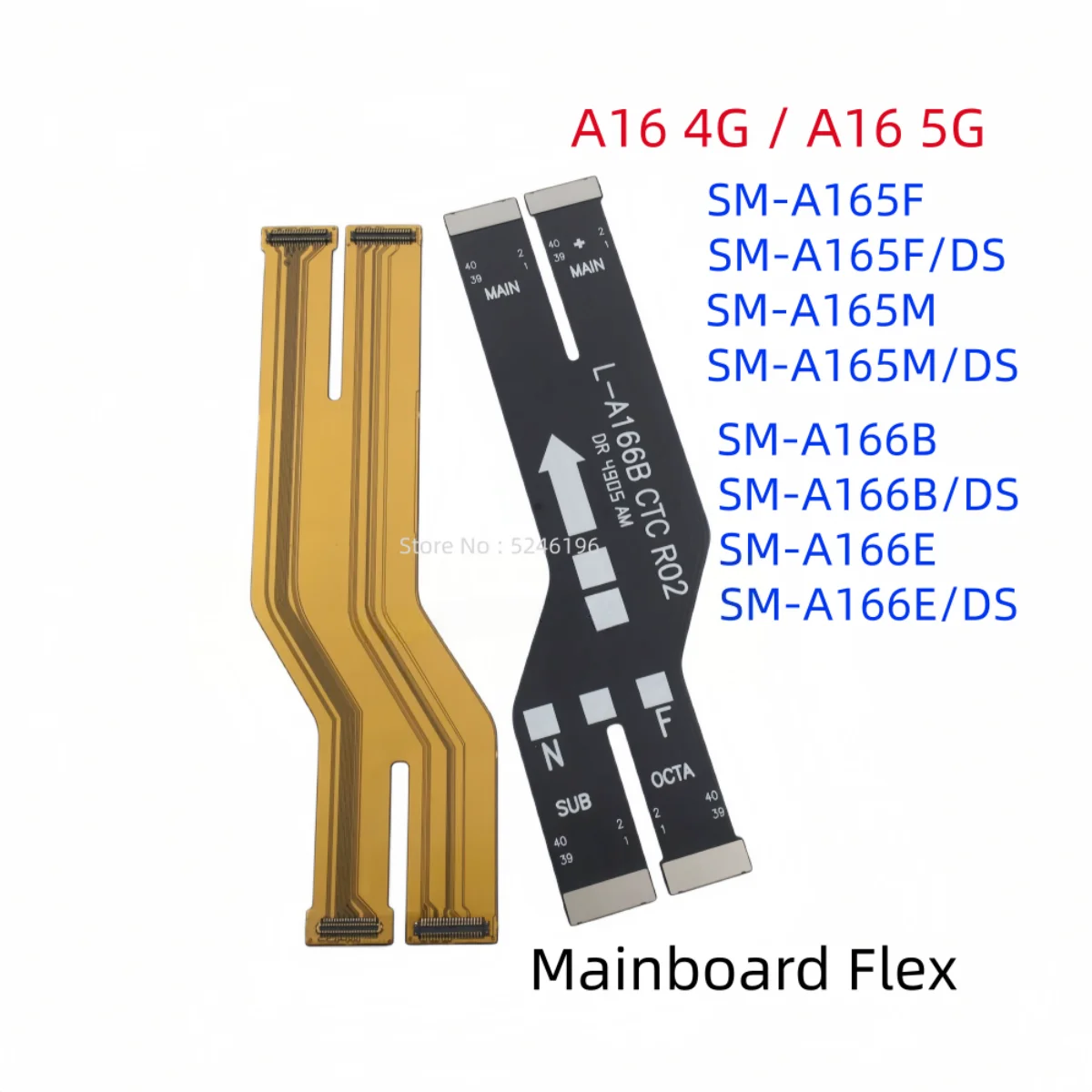 1pcs Main board Charging Connect Mainboard Flex Cable For Samsung Galaxy A16 4G SM-A165F SM-A165M A16 5G SM-A166B SM-A166E