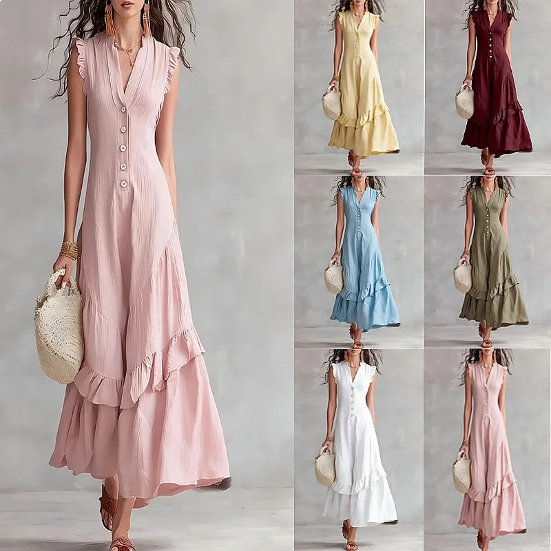 

Cotton Linen Sleeveless Dress Dresses Minimalist Spring Summer Women Casual Jumpsuit Playsuit
