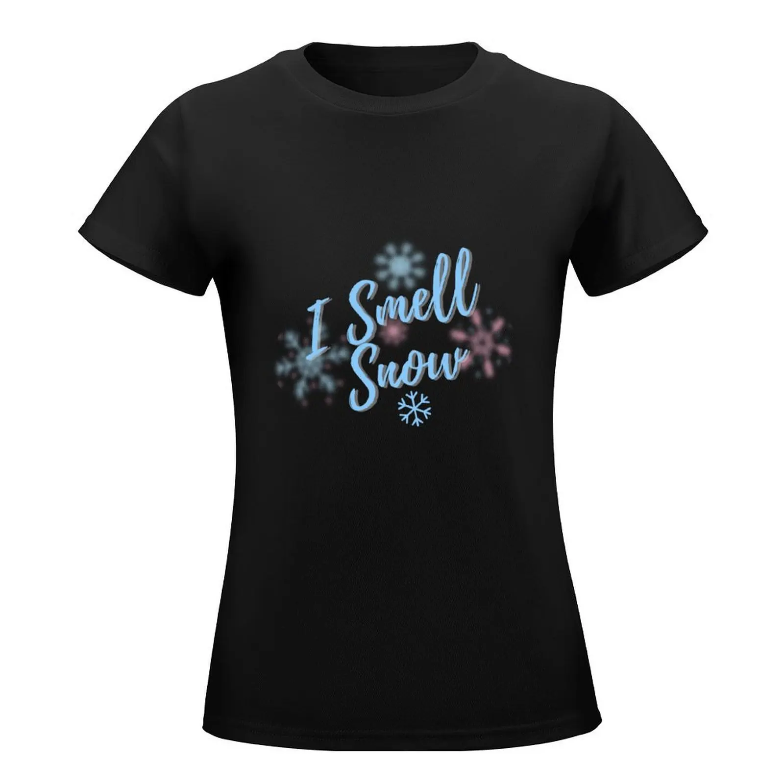 I Smell Snow Gift For Snow Lovers T-Shirt funny animal print plain summer clothes for Women