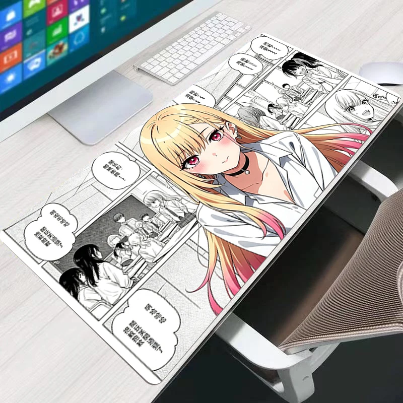 Japan Anime Mousepad My Dress Up Darling Office Deskmat Marin Kitagawa Game Keyboard Protect Mat HD Printing Computer MousePad