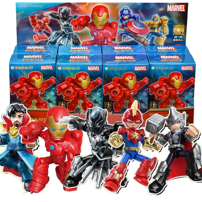 

Keeppley Мстители Строительные блоки Игрушки Железный человек Человек-паук Капитан Америка Аниме Мультфильм Сборка Модель Блоки Игрушки Подарок для мальчиков