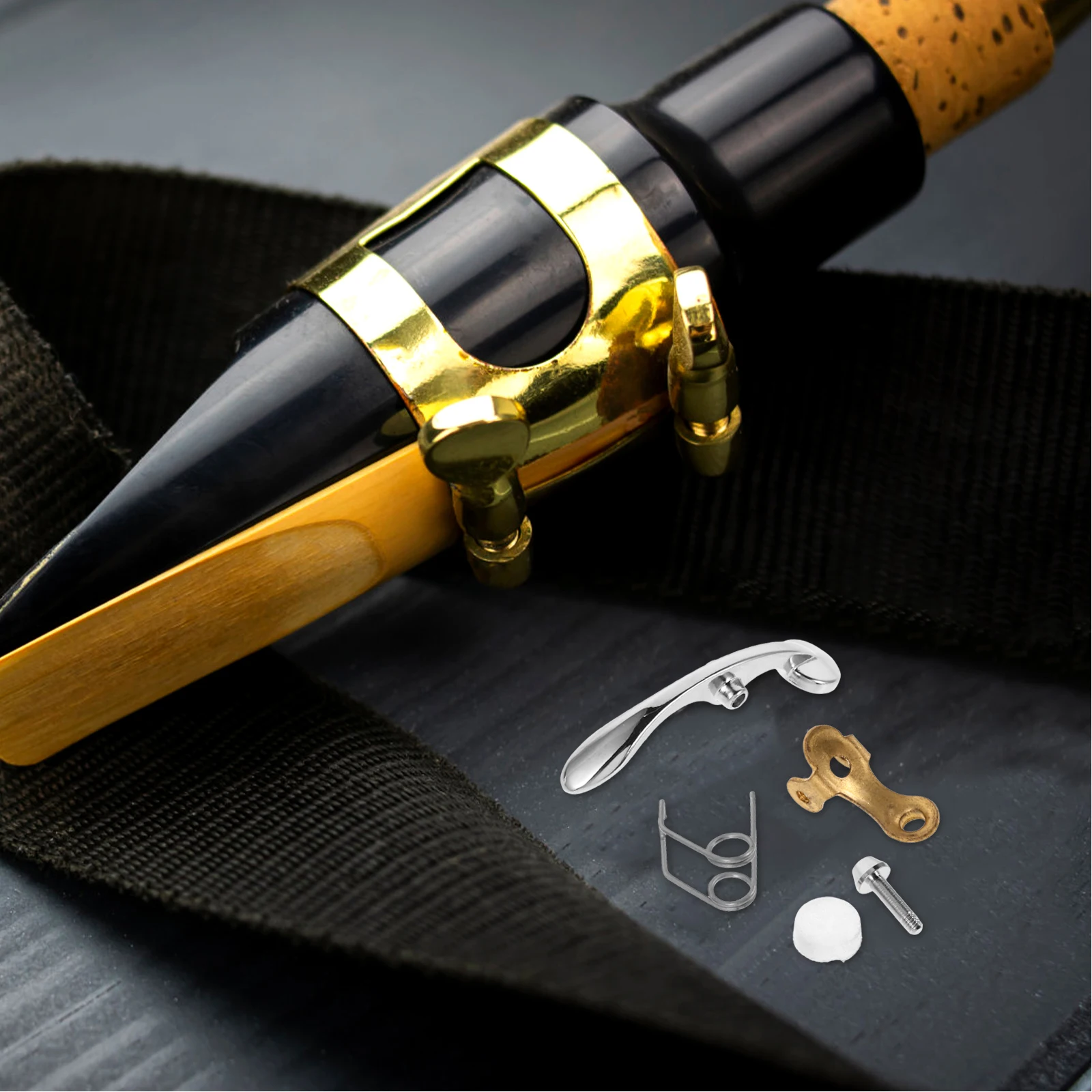 

10Pcs Trumpet Repair Kit Valve Water Key Spit Valve Assembly Spring Screw Easy Install Compatible for Brass Instruments