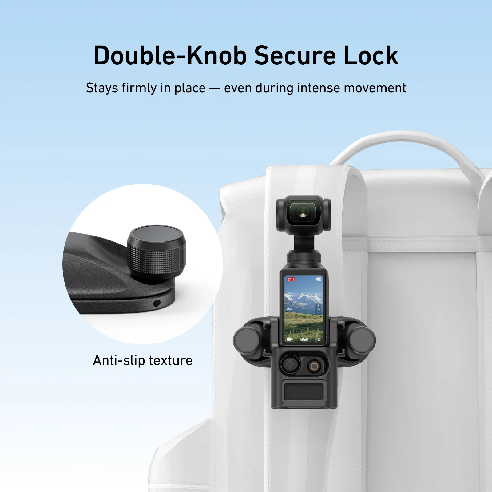 

TELESIN for DJI Pocket 3 Quick-release Backpack Bracket | Cold Shoe Interface Adapter | Pocket 3 Special