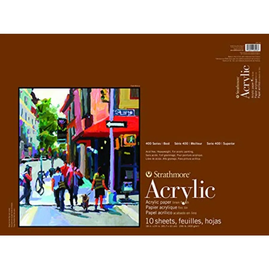 

400 Series Acrylic Pad Linen Finish 18"x24" Glue Bound 10 Sheets