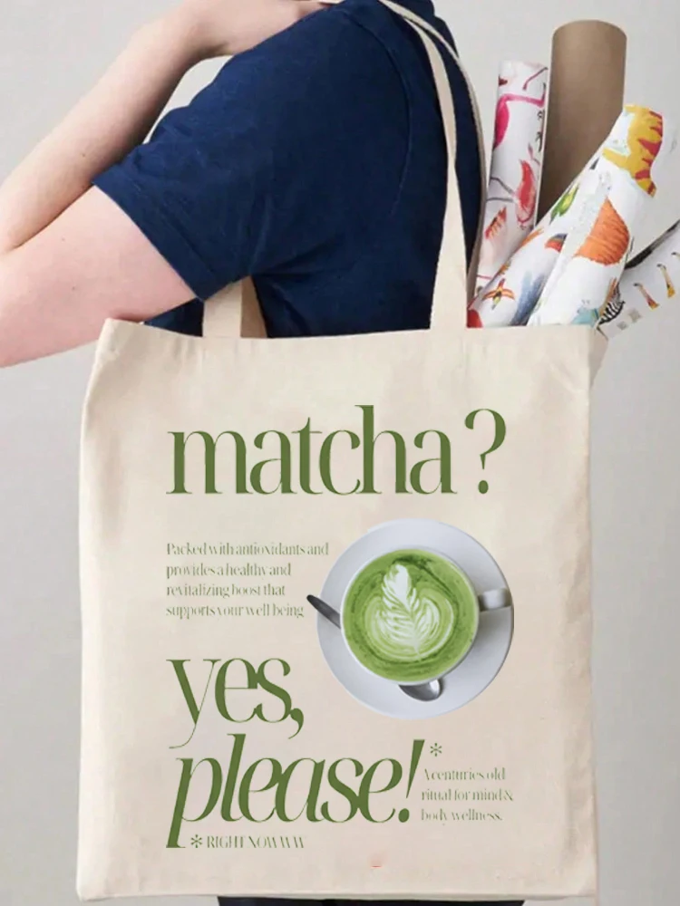 

1pc Mucha Pattern Canvas Bag Shopping Handbags Y2k Shopping Tote Bag Storage Bags Shoulder Bags for Mucha Lover Gift