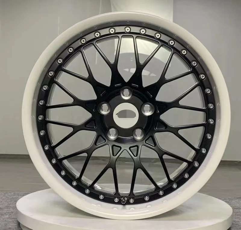 for Customized 2 piece Forged rims disc with polished lip and brushed face Concave deep lips 5*112 5*114.3 5*120