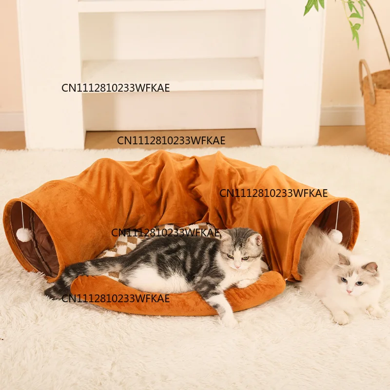 Cat tunnel nest removable and washable cotton cat bed four seasons universal villa breathable