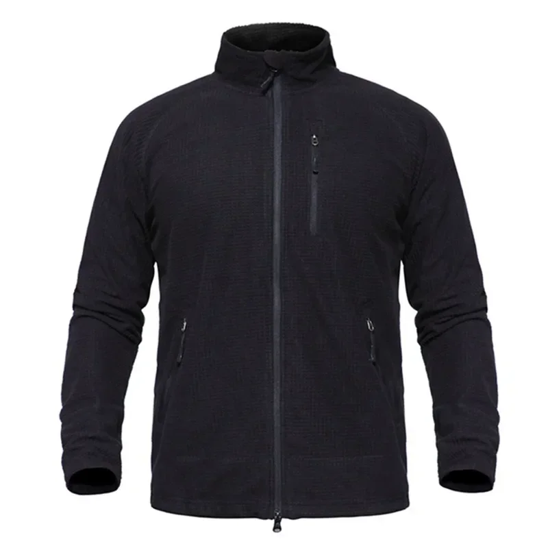 

New Fleece Fall/Winter Warm L3 Tactical Men's Jacket Solid Color Casual Loose Multi-pocket Zipper Outdoor Sports Coat