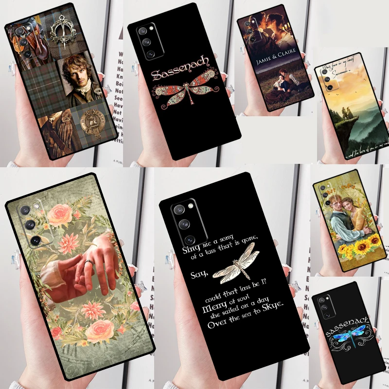 OUTLANDER TV Jamie Fraser Sassenach Dragonfly Case For Samsung Galaxy S22 S23 S21 S10 Plus Note 20 Ultra Note 10 S20 FE Cover