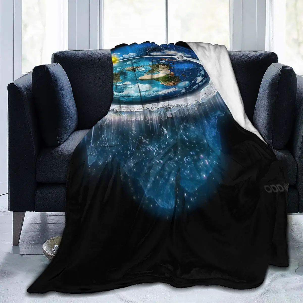 

Flat Earth With Dome Art Blanket Fleece Sofa Throw Blanket Super Soft for Couch Bedding Outdoor Throws Bedspread Quilt