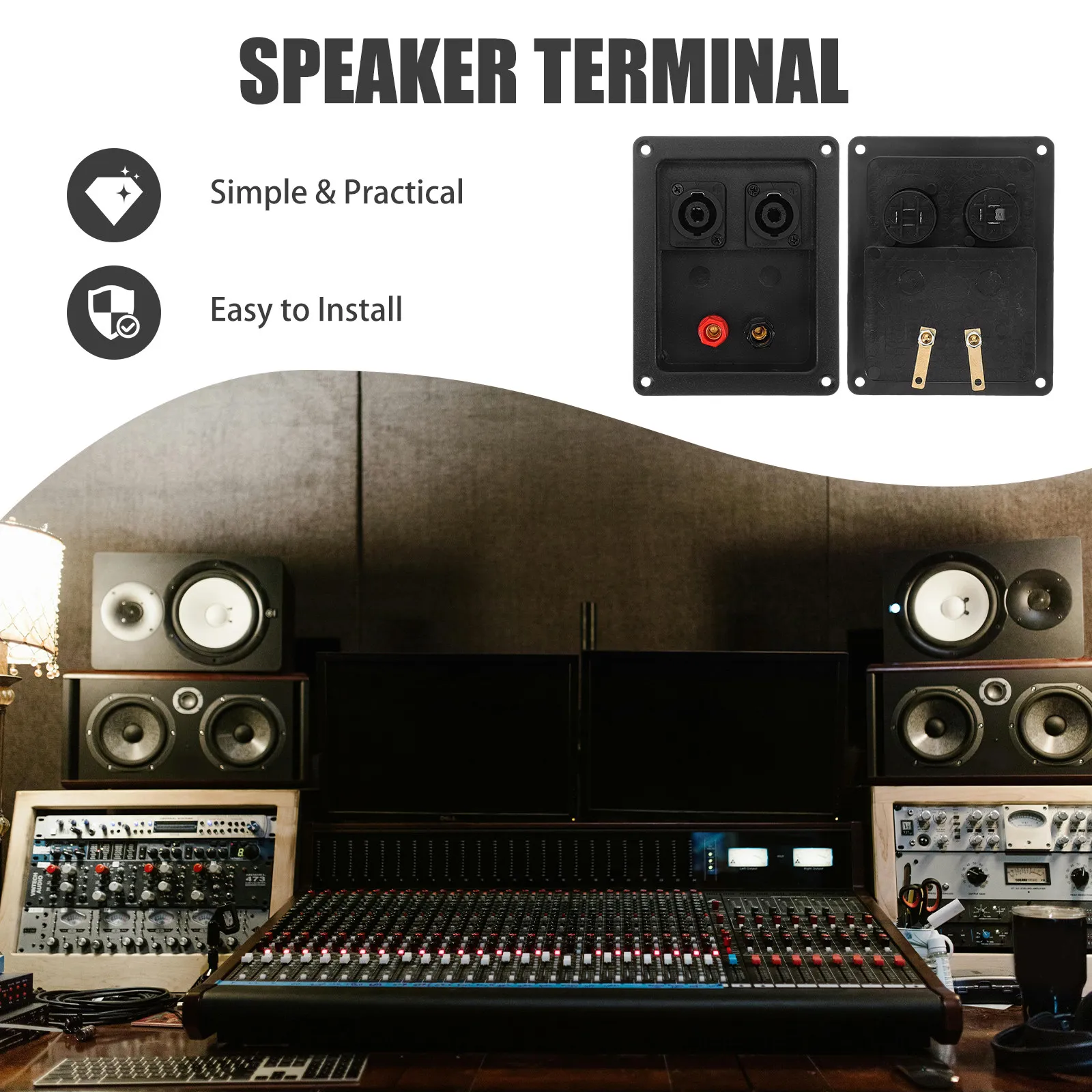 2Pcs Speaker Terminal Connector Cup for Stage Sound System DIY Speaker Box Subwoofer Terminal Adapter Sub Box Terminals