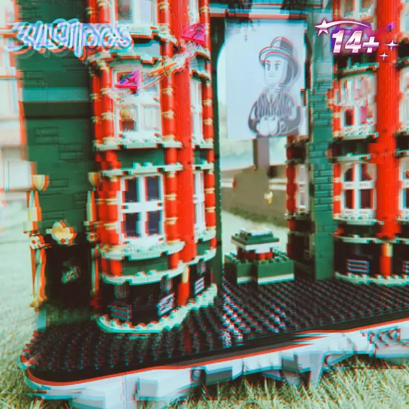 Fantasy Wizard Structure Blocks, 3491pcs Multi Tier Building Model Perfect Christmas Gift For Magic Hobbyist Tabletop Decor