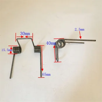 Finewe 맞춤형 와이어 직경 2.5mm, OD 15.5mm, 길이 65mm, 5 코일, 이중 비틀림 용수철