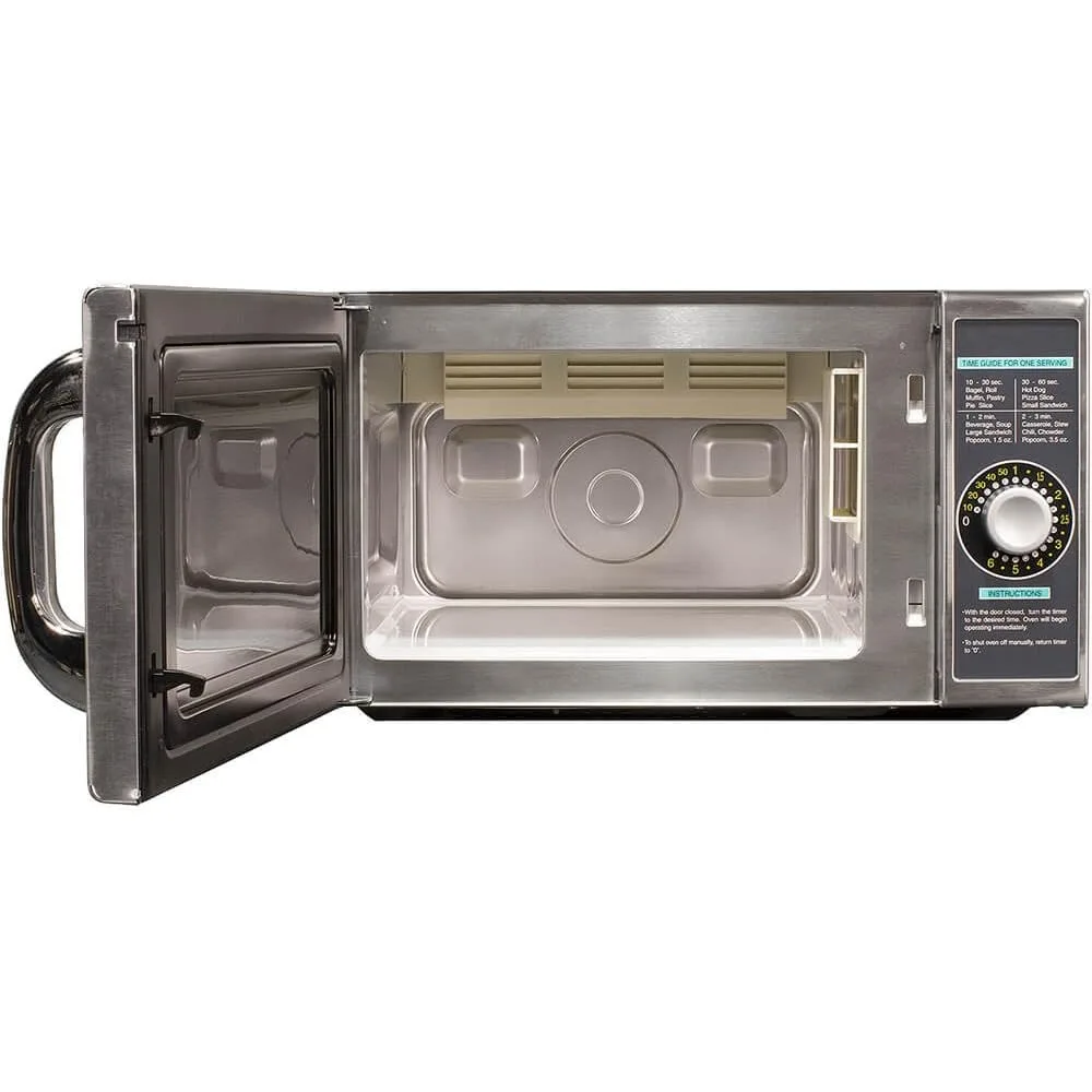 Forno de microondas de aço inoxidável com temporizador, médio dever, fornos de microondas comerciais, 1000 Watts, 120 Volts