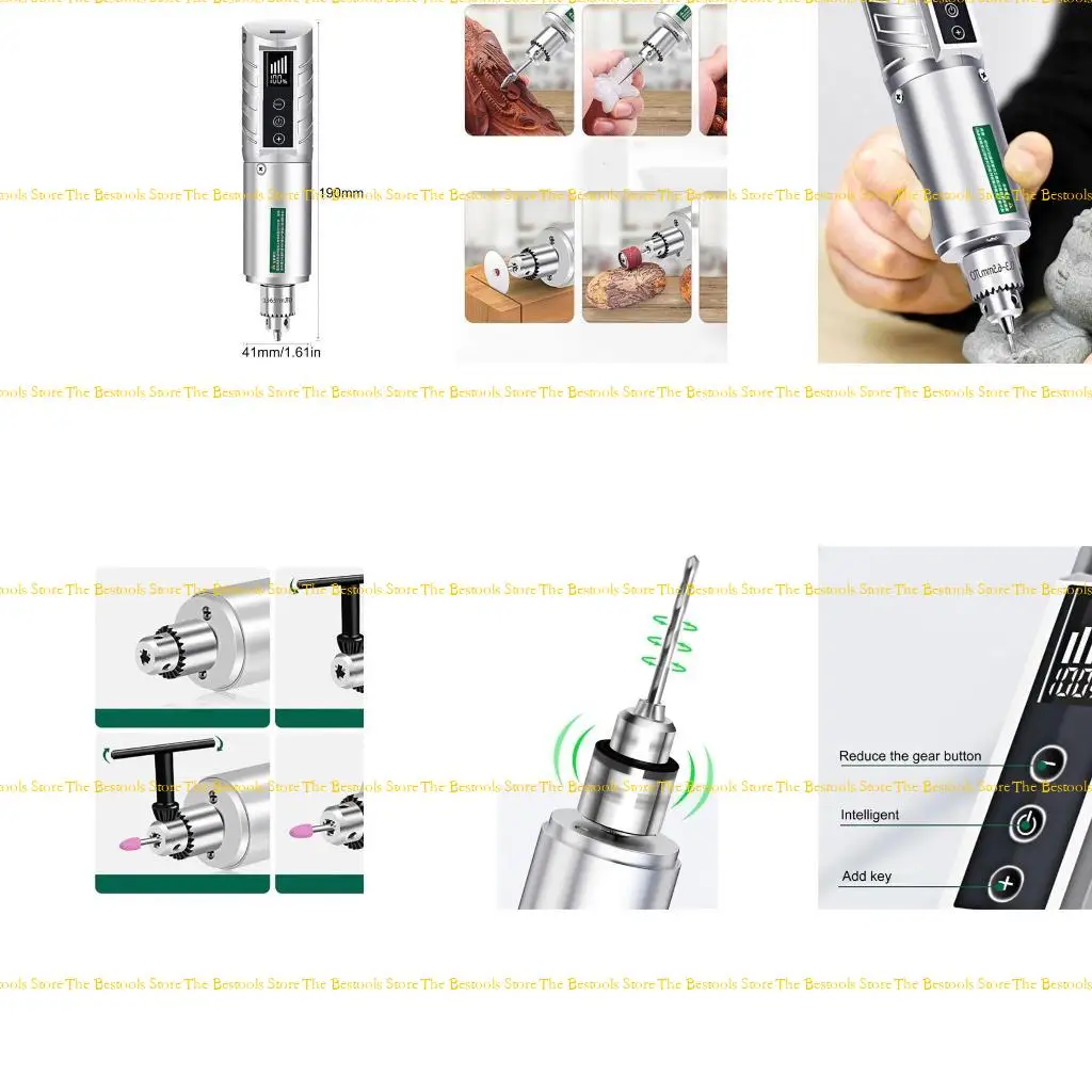 

12PF 80W USB Cordless Rotary Tool DIY Mini Drill Engraving Pen Electric 5 Speed