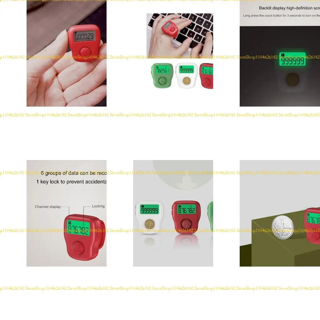 Q2Q4 Rechargeable Counters Clicker Mini Digital LCD Electronic Finger Ring Hand Tally