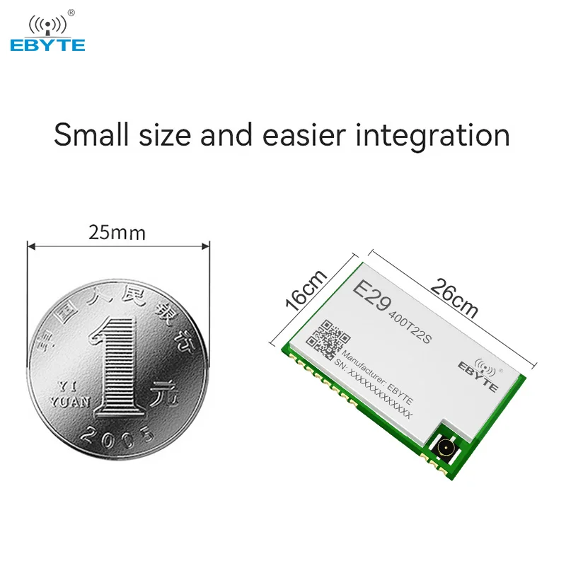 PAN3031 EBYTE E29 Series 433MHz Wireless Module ChirpIoTTM Spread Spectrum Technology 22dBm 5KM UART/SPI Stamp Hole