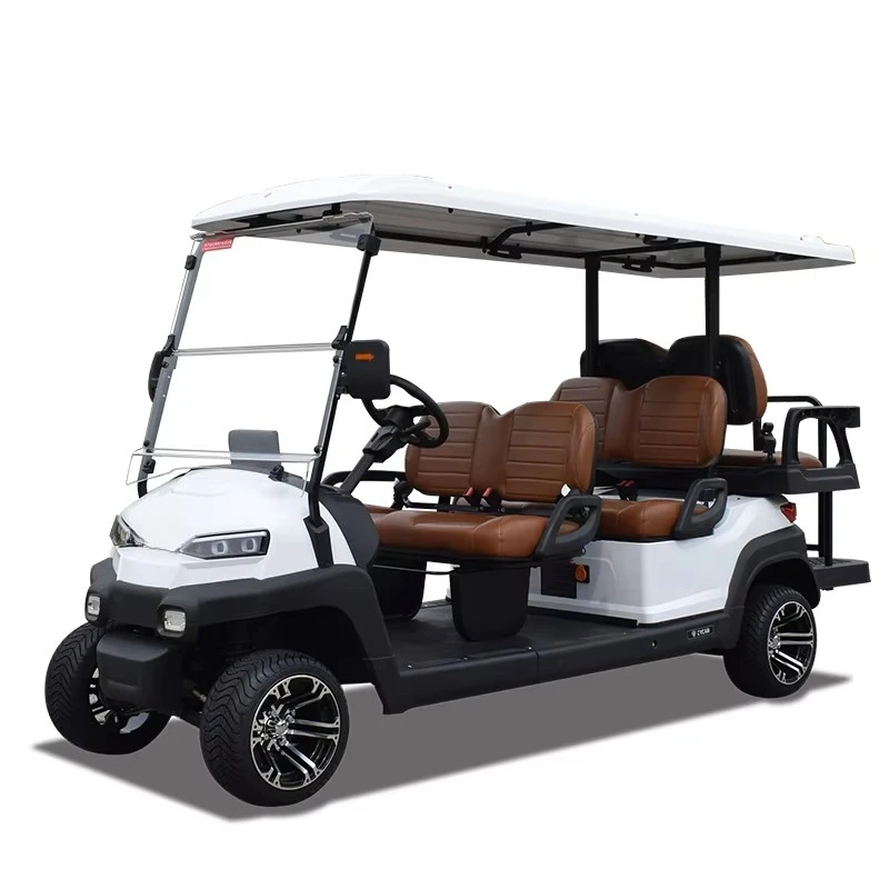 Multifunctional 6 Person Electric Sightseeing Golfcart Zhongyi Customized 48V Machining Services Electric Golf Car 5 - 6 Z4C