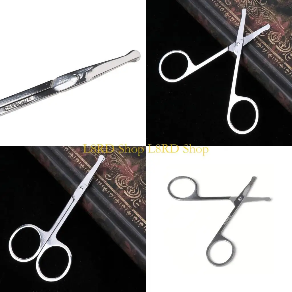 L8RD Fashion Stainless Steel Nose Hair Scissors Ear for Facial Trimmers Cut Beauty To