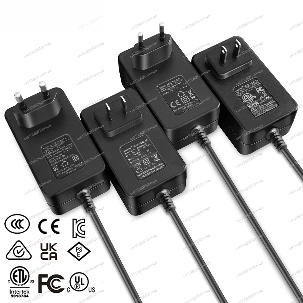 American UL62368 Certified Power Supply 12V4A 5A Power Adapter 12.6V3A 5A Battery Charger