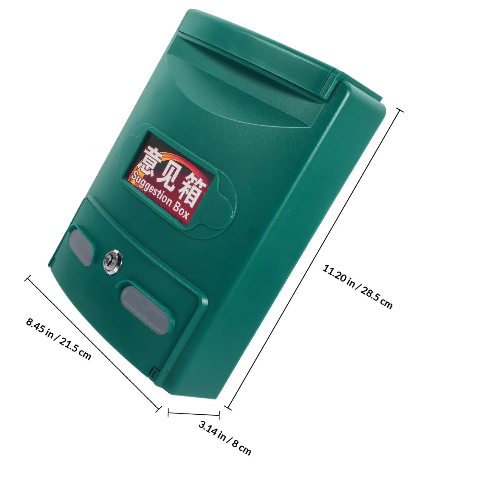 1Set Heavy Duty Lockable Wall Mailbox Outdoor Letter Box for Home Office Use Suggestion Complaint Box Weatherproof Plastic